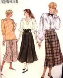 8480 Vogue LONGER A-LINE-FLARE  SKIRTS PATTERN 14-18 uncut