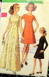 8498 69 NO COLLAR DRESS LENGTHS SLVS OR NOT PATTERN 10,12,14,16