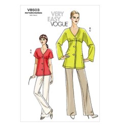 8503 EZ VOGUE EMPIRE SS-LS TUNIC LENGTH,FLR PANTS PATTERN 8-16