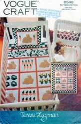 8548 VOG BUNNY BABY QUILT,WALL HANGI,PILLOW SHAM PATTERN