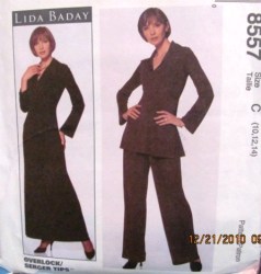 8557 L BADAY LONG KNIT V DRESS,TUNIC,PANTS PATTERN 4-8,10-14