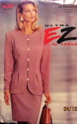 8560 EZ VOGUE UNLINED JACKET,SS SHORTER DRESS PATTERN 6-16 2 SZ