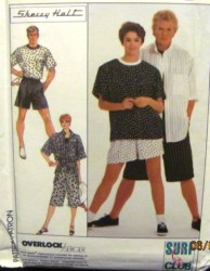 8561 UNISEX SHORTS,CROP PANTS,BOXY SHIRT,TOP PATTERN SM,M,LG