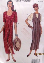 8581 VOGUE SLEEVES OR NOT TIE DRESS, JUMPER, TOP PATTERN 8-12,14-18