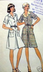 8598 VOGUE SHORTER INVERT PLEAT SS SHIRT-DRESS PATTERN 16