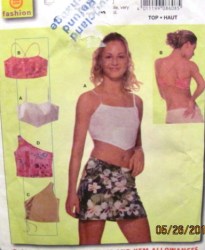 8608 SASSY BRA/1 SHOULDER/STRAPPY CROP TOPS PATTERN 6-18