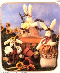 8608 12'', 9'', 8'' SWEET WEIGHTED FELT BUNNIES  PATTERN