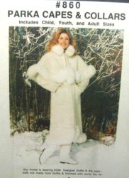 860 MACPHEE PARKA CAPES KIDS-ADULTS, COLLARS ADULT SZ PATTERN
