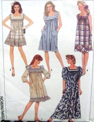 8613 EZ SQUARE NECK YOKE PULLOVER DRESS SLVS OR NOT PATTERN XL