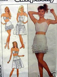 8635 SASSY TIED CAMI, BRA, YOKE RUFFLE SKIRT PATTERN 6-10