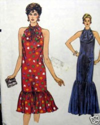 8636 SO EZ VOGUE RUFFLE SLEEVELESS DRESS LENGTHS PATTERN 6-10