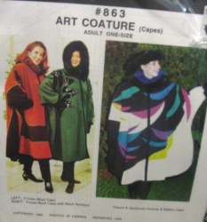 863 MACPHEE HOODED ART COATURE, CAPES PATTERN  ONE SZ