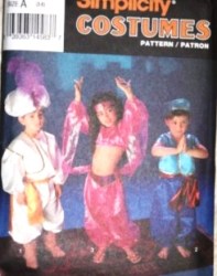 8645 SIMPLICITY KIDS GENIE, BELLY DANCER, SAHIB PATTERN 3-8
