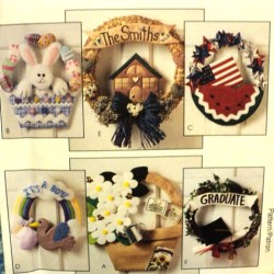 8664 SEASON WREATHS, GRAD, BANNER, HOME, BUNNY, BABY PATTERN