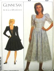 8672 SIMPLICITY GUNNE SAX BACK LACE DROP WAIST DRESS LENGTHS PATTERN 6-10 UNCUT