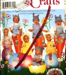 8675 SEPTUPLET BABIES SUNSUIT, BONNET,HATS PATTERN 1-18 MOS