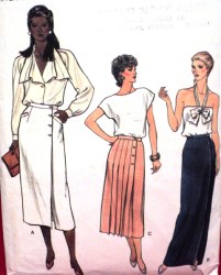 8684 80 STRT MOCK WRAP PLEAT OR NOT SKIRT LENGTHS PATTERN 14
