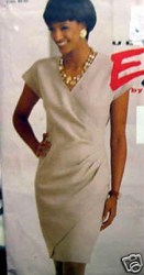 8686  VOGUE TAPER/ MOCK WRAP DRESS EZ PATTERN 8-12 UNCUT