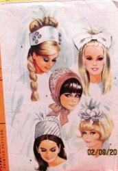 8687 McCalls 1967 BRIDAL CAPS, PILLBOX, 4 VEILS PATTERN SM, LG