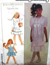 8704 SAX RUFFLE SAILOR DRESS SLVS OR NOT PATTERN 7-10,10-14