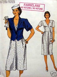 8710 EZ VOGUE SHAPED SS JACKET, LONGER A-DRESS PATTERN 12