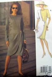 8719 VOGUE EZ TAPERED SHORT - LONG SLEEVE OVERLAY DRESS EASY PATTERN 12-16; 18-22  UNCUT