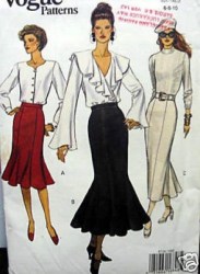 8726 VOGUE SEMI-FIT- FLARE FLIP SKIRT LENGTHS PATTERN 6-10 UNCUT
