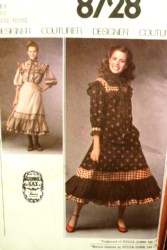 8728 SIMPLICITY GUNNE SAX 2 PC COUNTRY RUFFLE TIED DRESS PATTERN 12