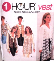 8744 Simplicity 1 HR BUTTON/ TIE /BACK TIE VEST LENGTHS PATTERN XS-M, L-XL choice