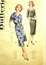8576 SCOOP NECK 50S SPECTATOR DRESS, BELT PATTERN 18 38