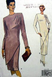 8752 EZ VOGUE OVERLAY STRIKING DRESS LENGTHS PATTERN 12-16