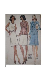 8767 VOGUE 70S LINED SS-LS JACKET,SLVLSS DRESS PATTERN 16