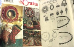 8770 HEART WREATH, BASKET, STOCKING, ORNAMENT, SKIRT PATTERN