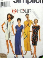 8771 2 HR KIMONO SLV PULLOVER RIBBON DRESS PATTERN 6-10,12-16