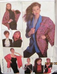 8773 LADIES WRAP SHAWLS, HOODS, SCARVES WOW PATTERN ONE SZ