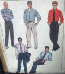 8784 SIMPLICITY MR PANTS, FRONT PLEATS/ CUFFS OR NOT PATTERN  32 or 34;  36; 39  uncut choice