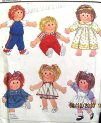 8838 SIMPLICITY OVERALLS,NIGHTGOWN, CLOTHES 16,18'' CPK  / FLOWER KIDS DOLL PATTERN