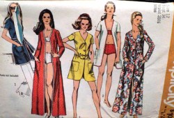 8843 SIMPLICITY 2 PC BATHING SUIT, COVER UP LENGTHS, BELT 70 PATTERN 12 34B; 14 36B CHOICE