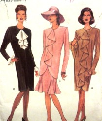 8844 VOGUE  FLOUNCE DRESS, TUNIC, FLARE SKIRT PATTERN 8-12, 14-18 UNCUT