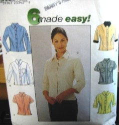 8872  SIMPLICITY 6 GR8 SS-LS BUTTON CUFF SHIRT PATTERN 6-12  or 14-20 Choice UNCUT 