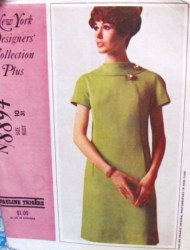 8894 TRIGERE 67 LINED PANEL SS YOKE DRESS PATTERN  10 31''