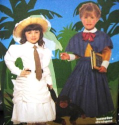 8903 VICTORIAN BLOUSE,FLARE SKIRT,CAPE GIRLS RARE PATTERN 3-8