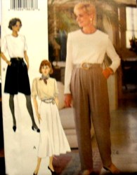 8914 VOGUE LONG A-SKIRT,WIDE SHORTS,TAPER PANTS PATTERN 12-16