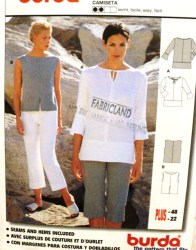 8918 BURDA CUTIE TOPS LENGTHS SLEEVES OR NOT PATTERN 10-22