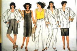 8922 VOGUE LONG BOXY JACKET,TANK DRESS,TOP,BOTTOMS PATTERN 8