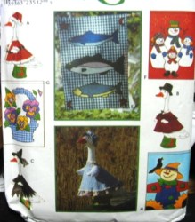 8959 9019 SIMPLICITY SEASON FLAGS 25X35'', LAWN GEESE CLOTHING PATTERN