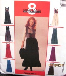 8963 8 GR8 BUTTON TIED FLARE JUMPERS PATTERN 12-16