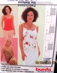8971 STRAPPY CAMISOLE SUMMER JERSEY TOPS PATTERN 8-18