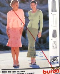 8973 GORED PANEL FLIP SKIRTS LENGTHS EZ PATTERN 8-20