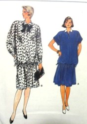 8977 VOGUE DRAWSTRING DROP WST  MATERNITY DRESS PATTERN 6-10